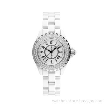 2013 New Fashionable Luxury High-quality Ceramic Strap Diamond WatchNew